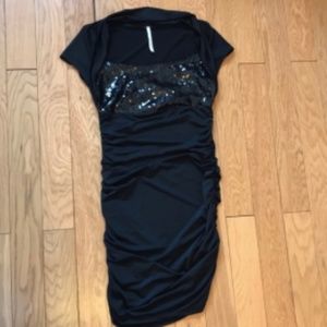 Slinky black cocktail dress